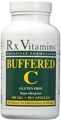 Vitaminas RX - Buffered C 500 mg 90 cápsulas [Salud y belleza]