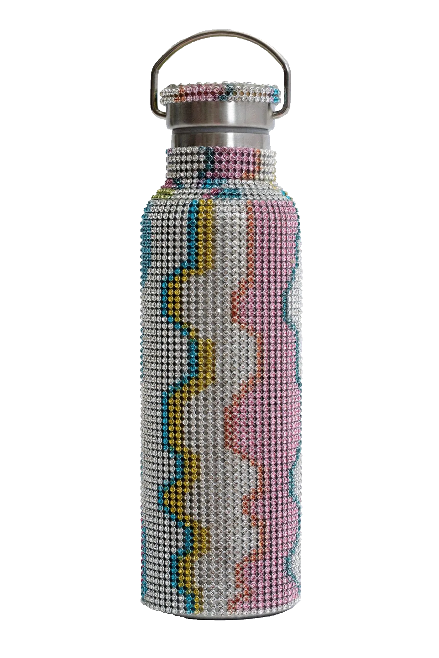 WAVY MULTI RHINESTONE WATER BOTTLE