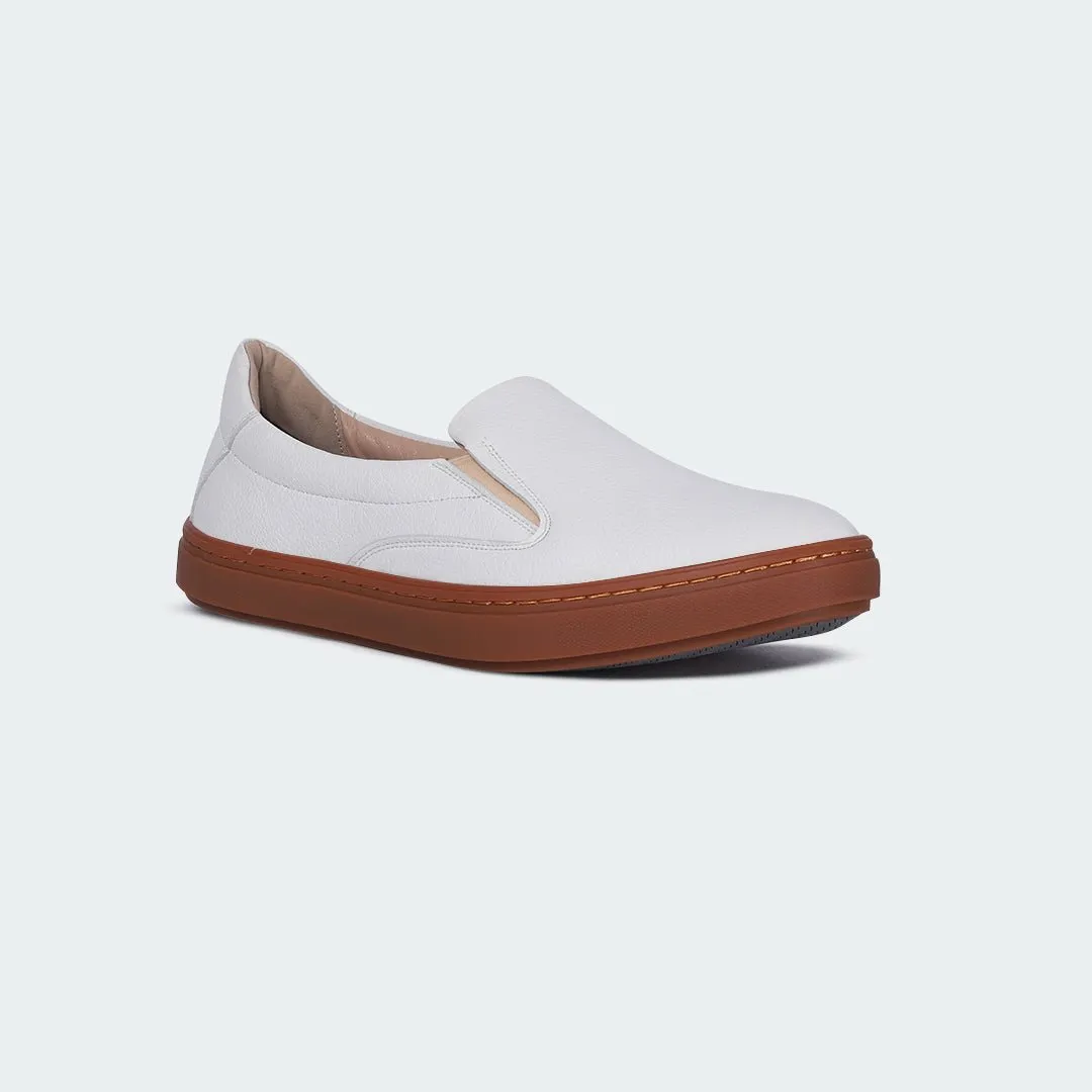 White Casual Slip-on Shoes for Men (COBALT 669SK)