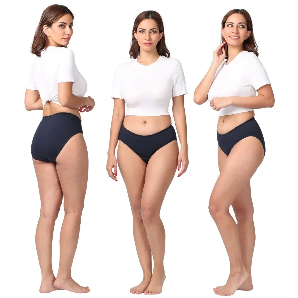 Women's Incontinence Briefs-Navy Blue