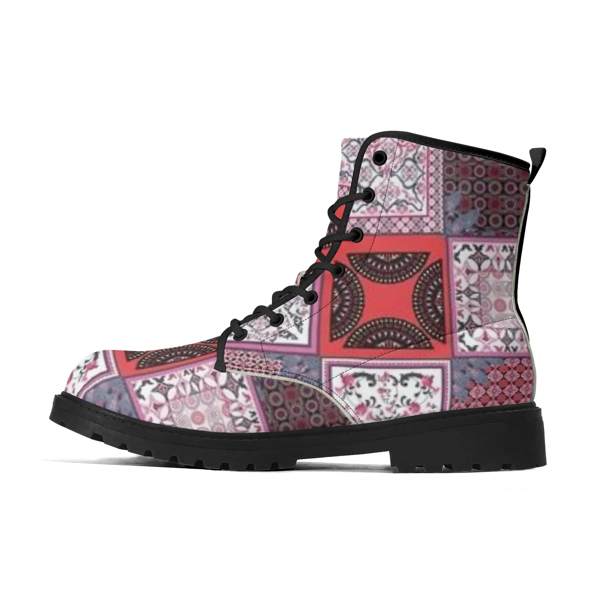 Womens Upgraded Black Outsole Leather Boots
