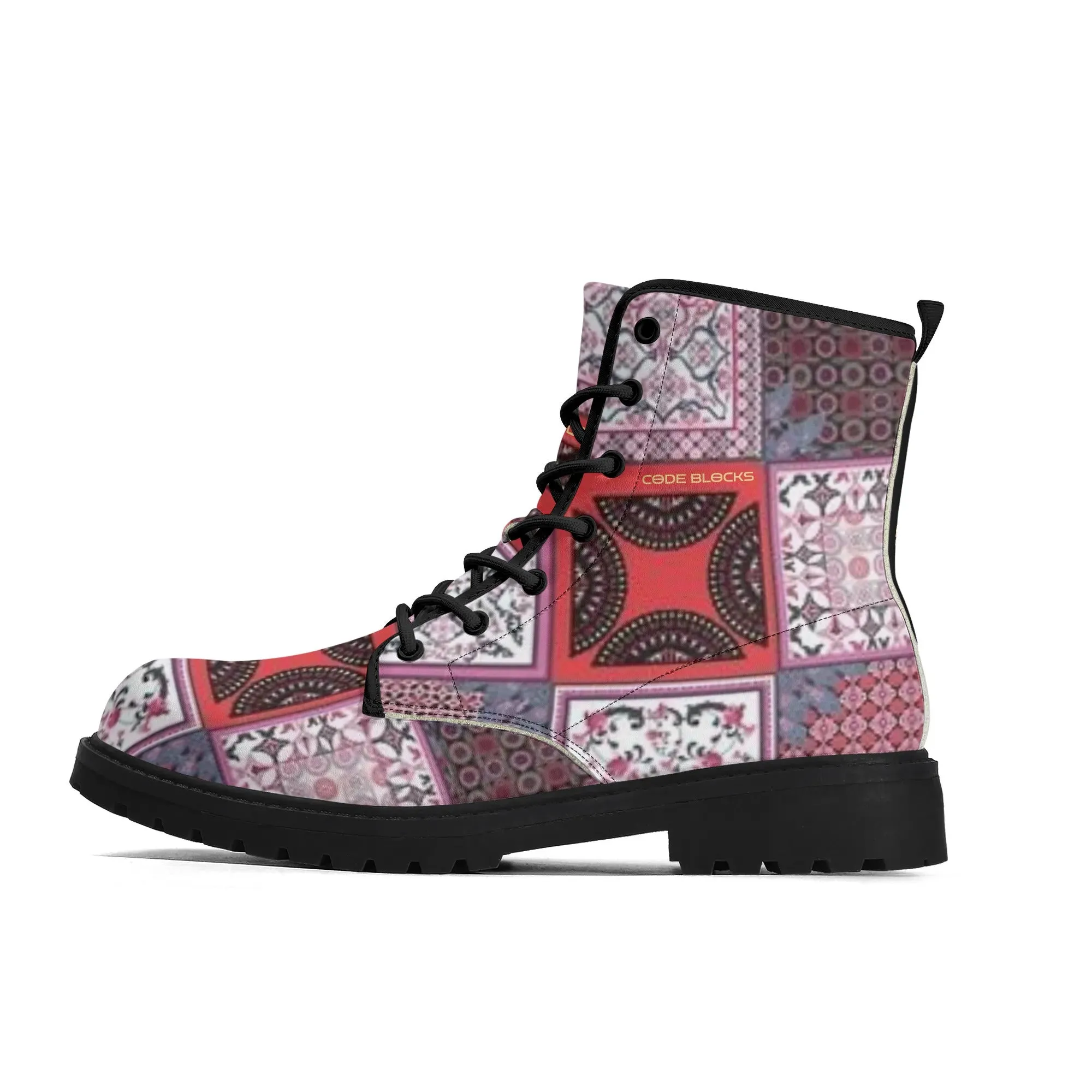 Womens Upgraded Black Outsole Leather Boots