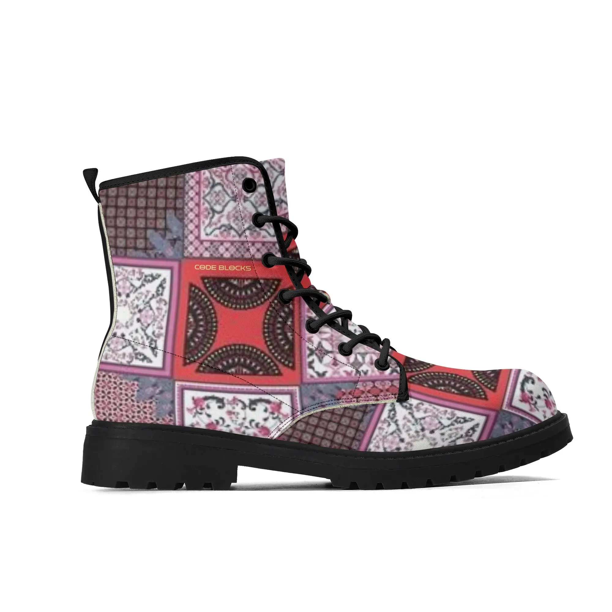 Womens Upgraded Black Outsole Leather Boots