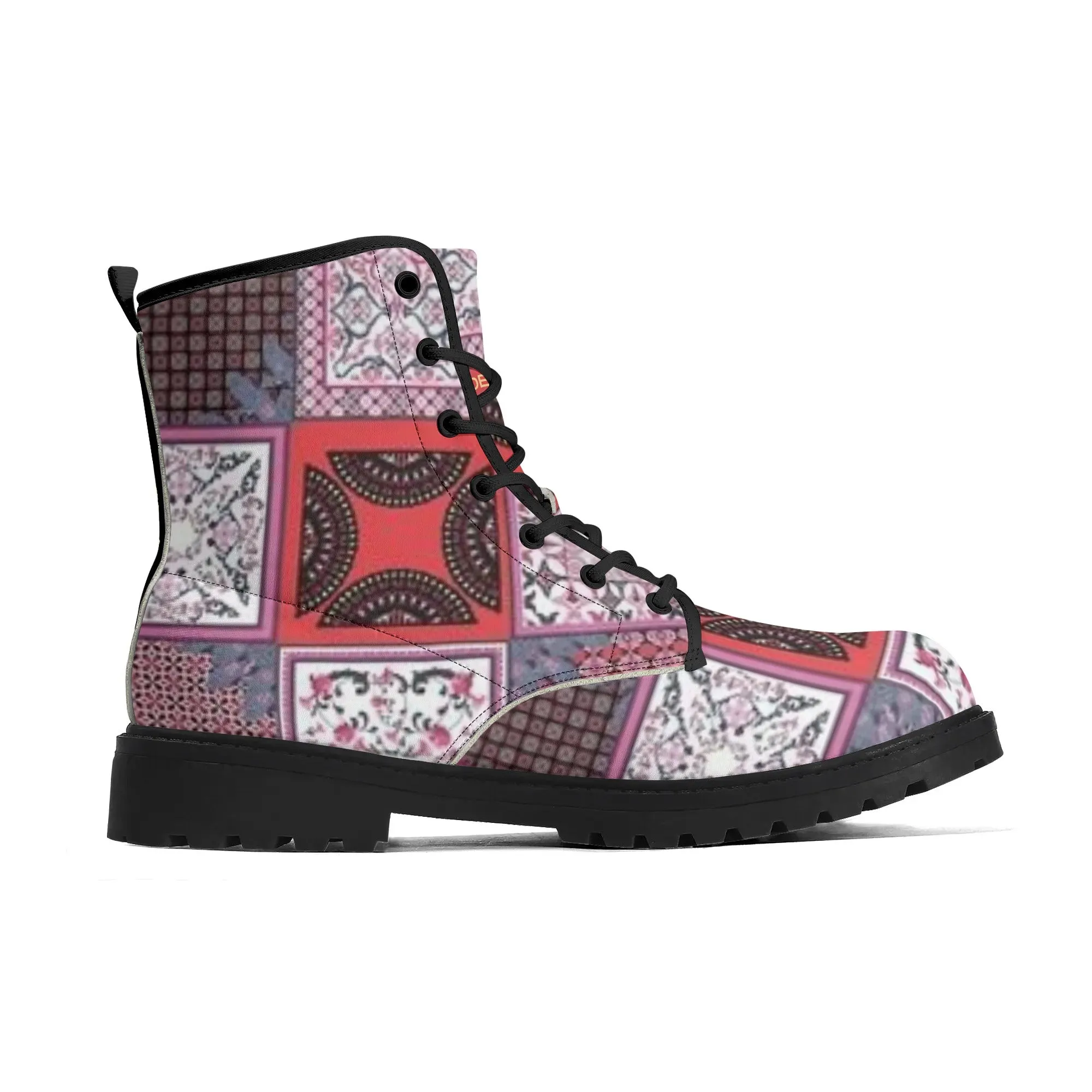 Womens Upgraded Black Outsole Leather Boots