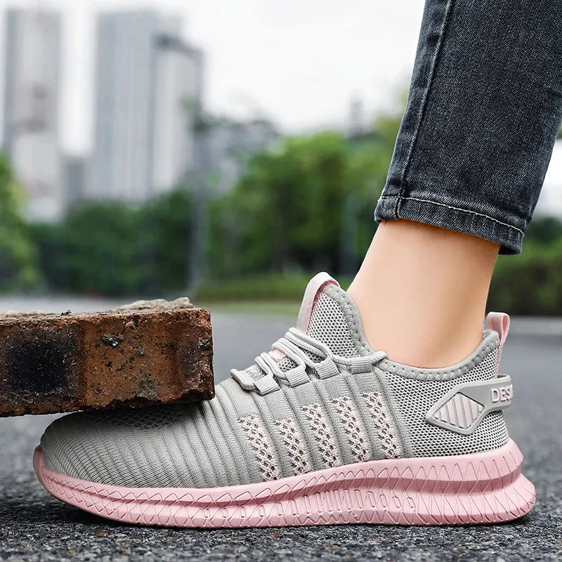 Women's Work Safety Shoes, Anti Impact Steel Toe, Anti Puncture, Wear-resistant Fashion Sports Shoes