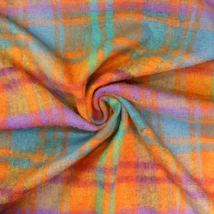Wool Jersey Fabric - Maroon, orange