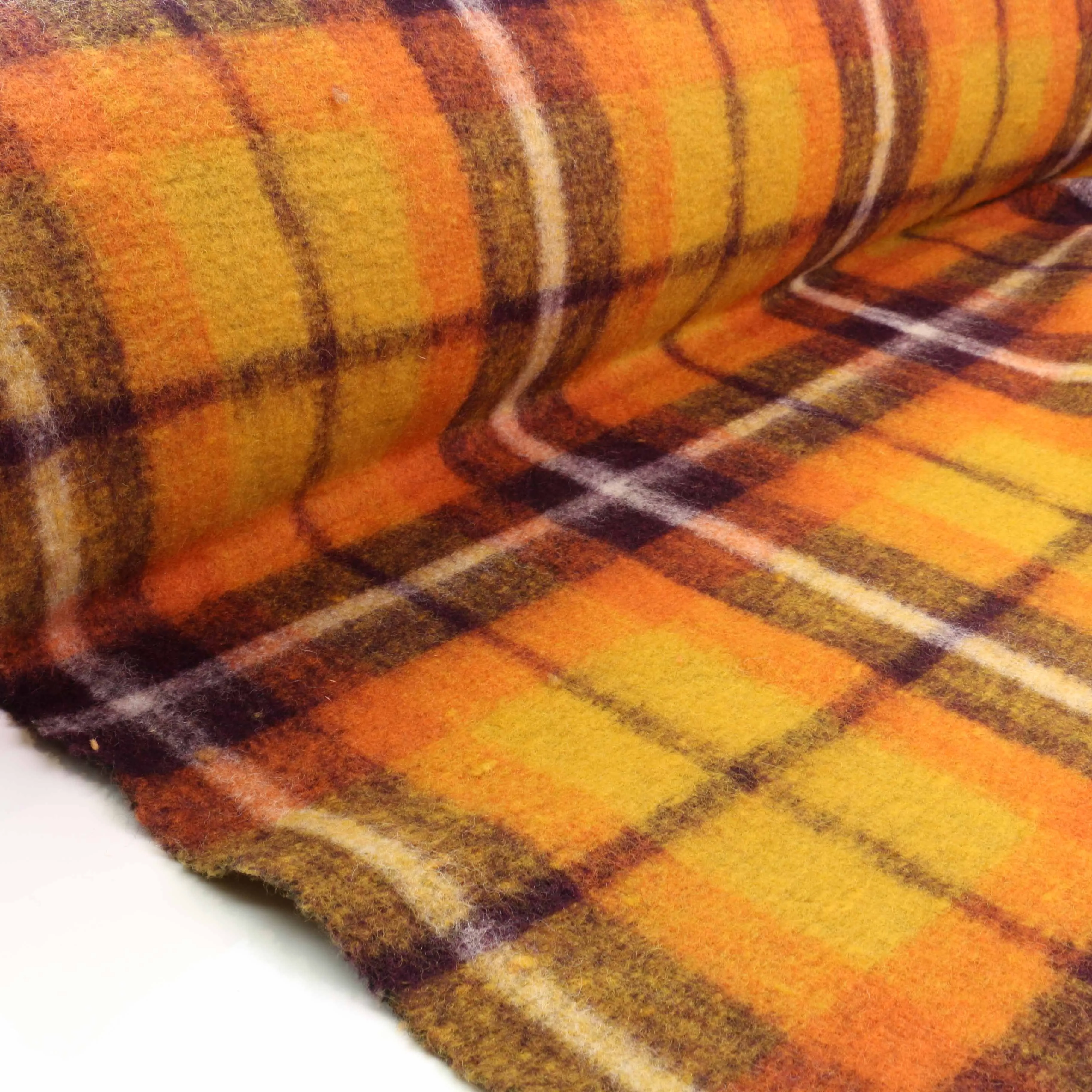 Wool Jersey Fabric - Maroon, orange