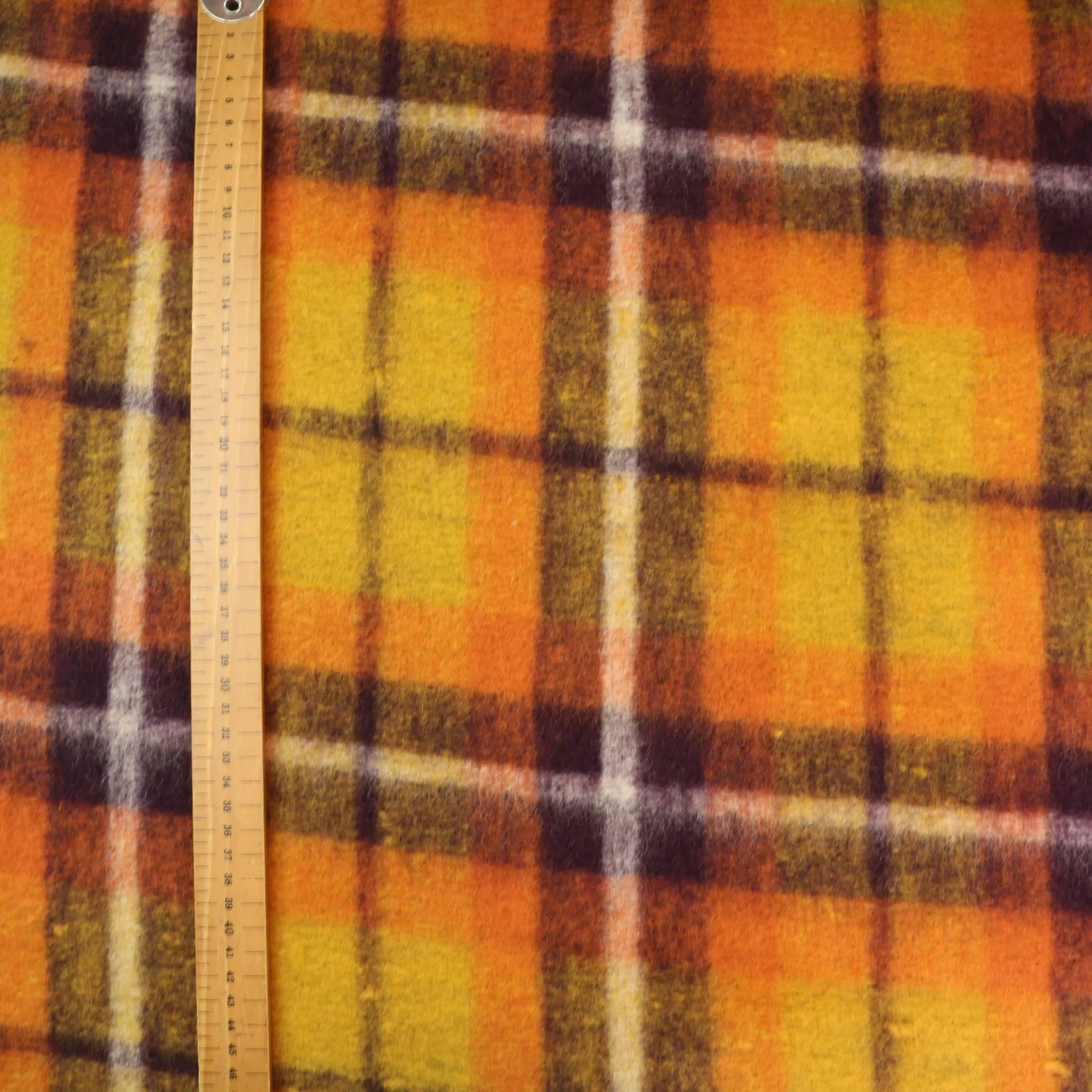 Wool Jersey Fabric - Maroon, orange