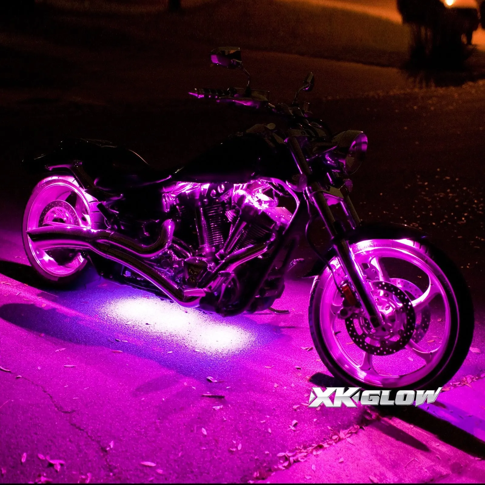 XK GLOW XK034015 Multi-color Motorcycle LED Accent Light Kit w/Remote Key Fob