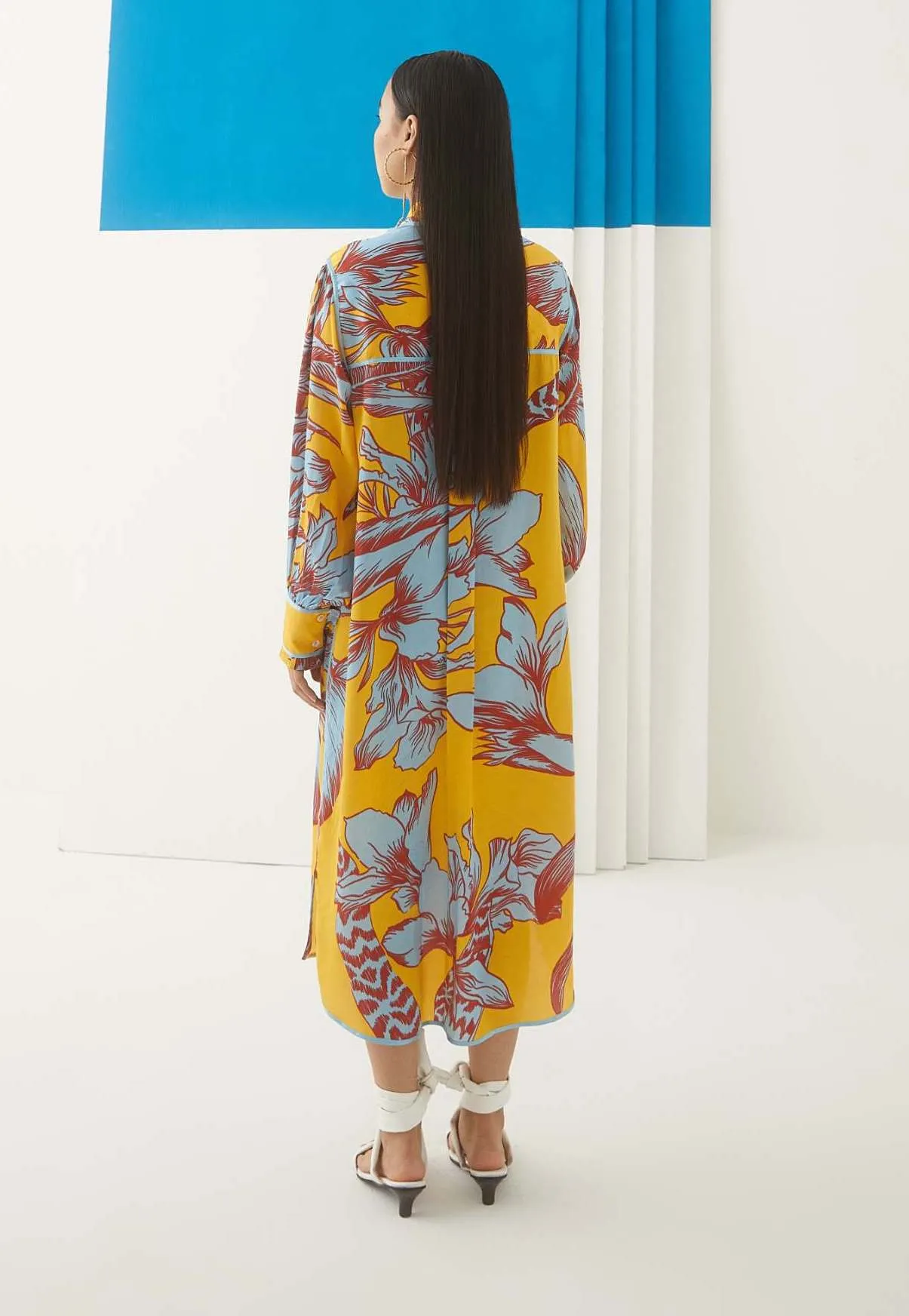 Yellow Aphrodite Shirt Dress